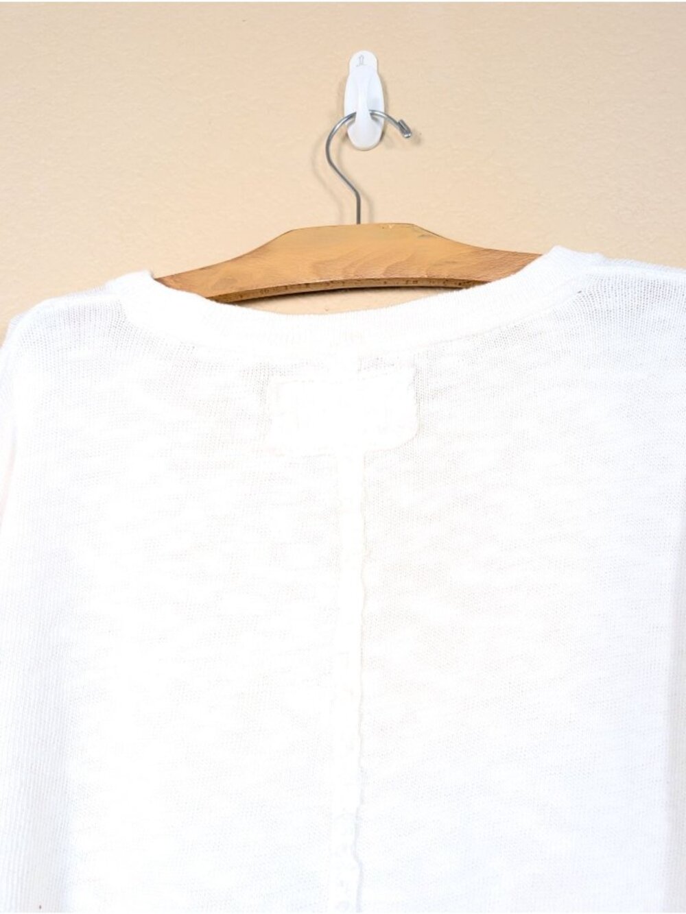 Free People We The Free The Maddie Long Sleeve Pullover S Oversized Clean Ivory - Picture 5 of 10